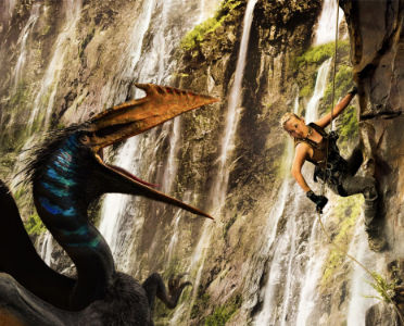BENNETT RAPPELS cliff to retrieve dinosaur DNA